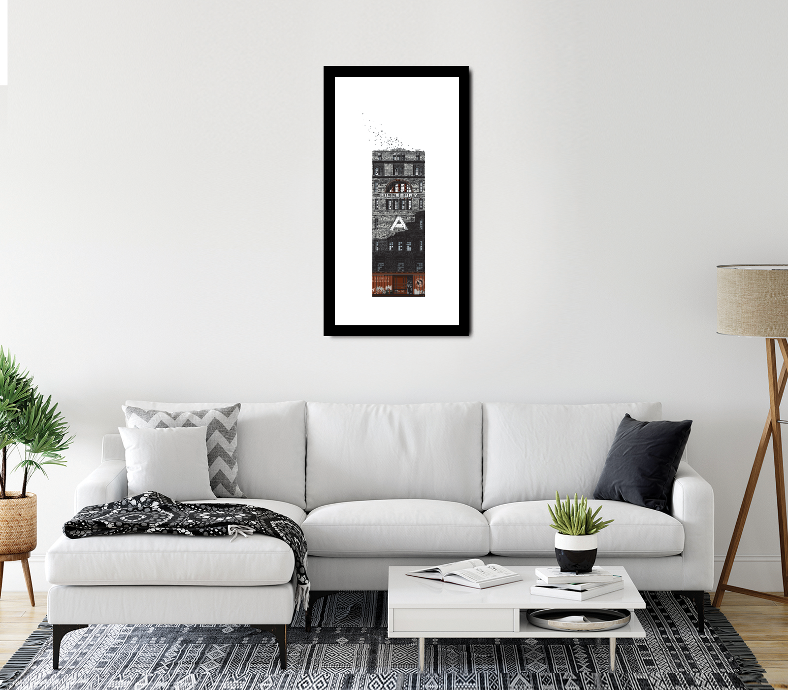 Landmark MN Birdhouse | Pillsbury A Mill Building Minneapolis Art Print