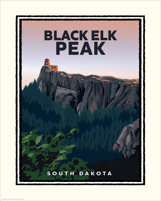 Black Elk Peak original art print, complete artwork