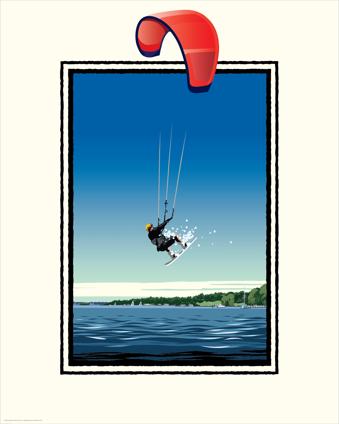 Custom Kite Surfer Art Print