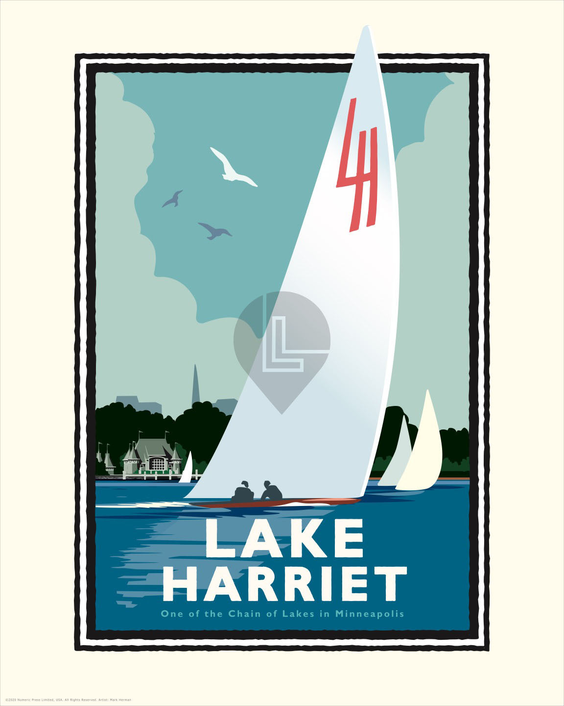 Landmark MN | Lake Harriet Sail Minneapolis Art Print