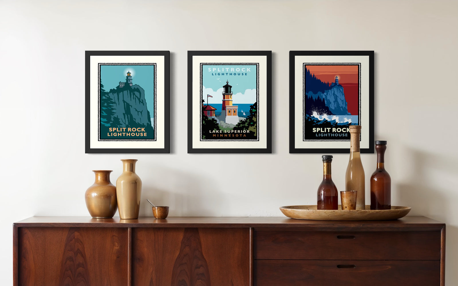 Split Rock Lighthouse Art – Set of 3 Prints