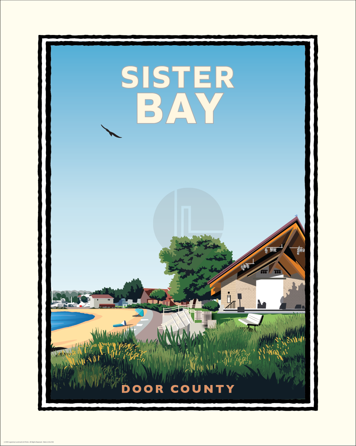 Landmark WI | Sister Bay Door County Art Print