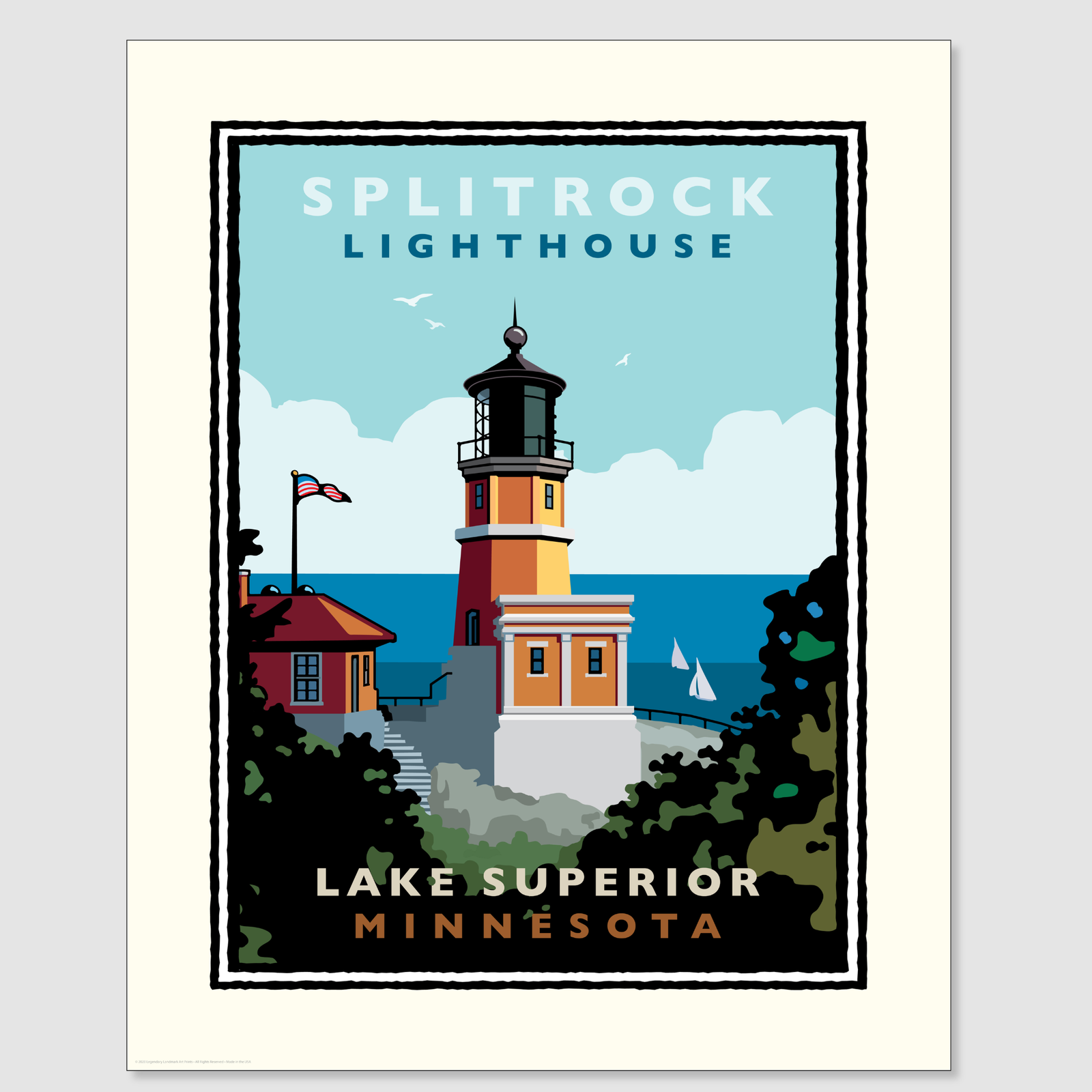 Split Rock Lighthouse Art – Set of 3 Prints