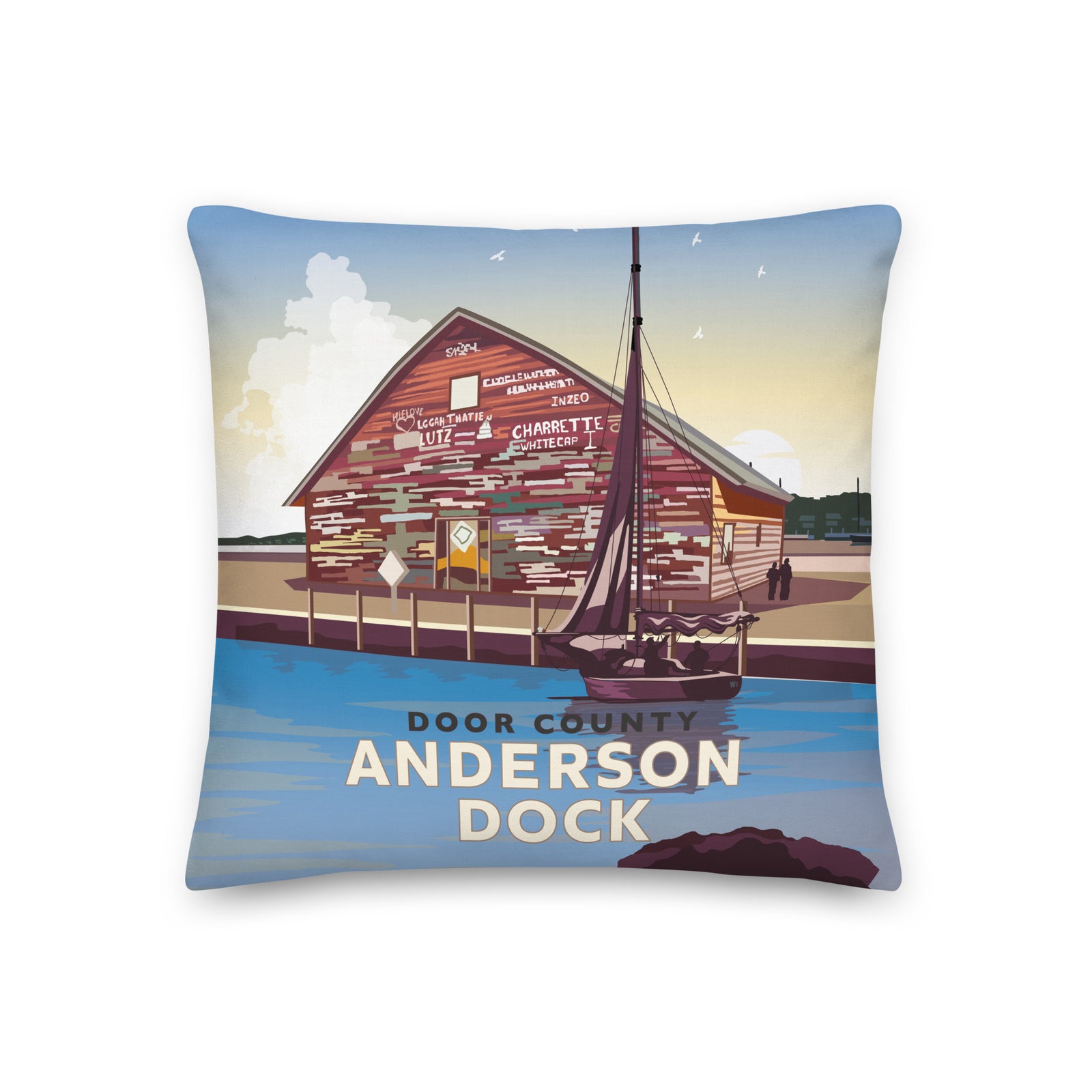 Landmark WI | Anderson Dock Throw Pillow