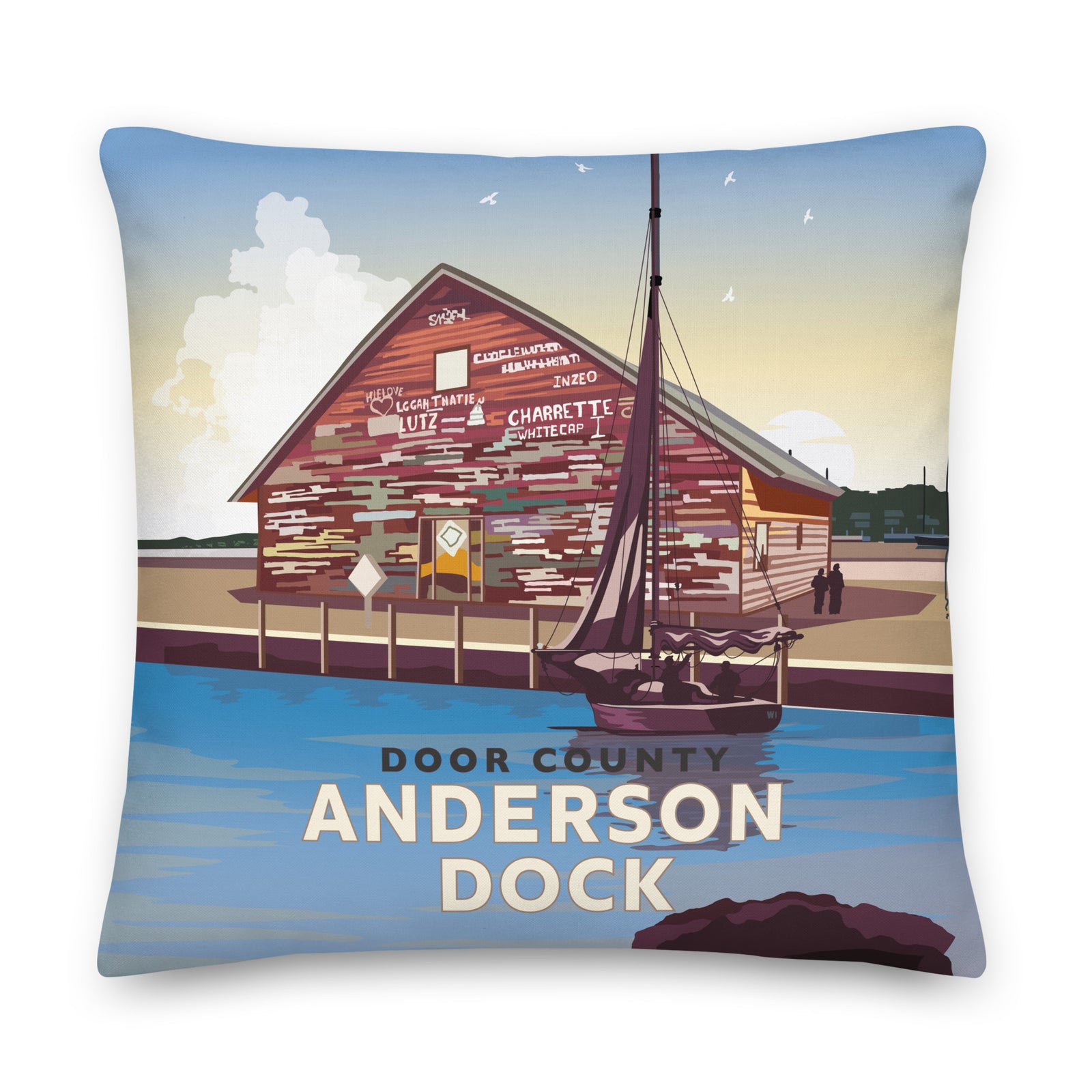 Landmark WI | Anderson Dock Throw Pillow