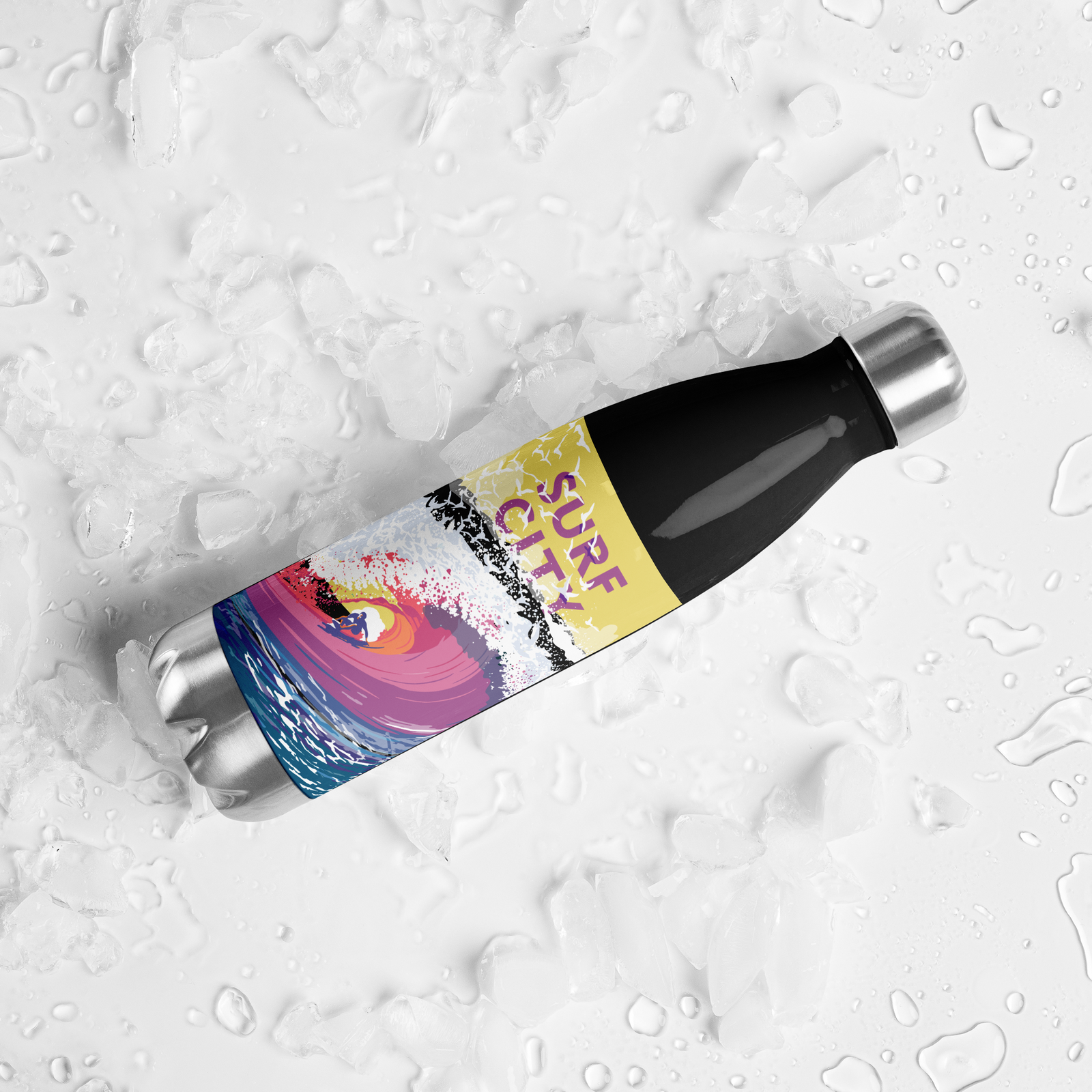 Landmark CA | Surf City Stainless Steel Water Bottle