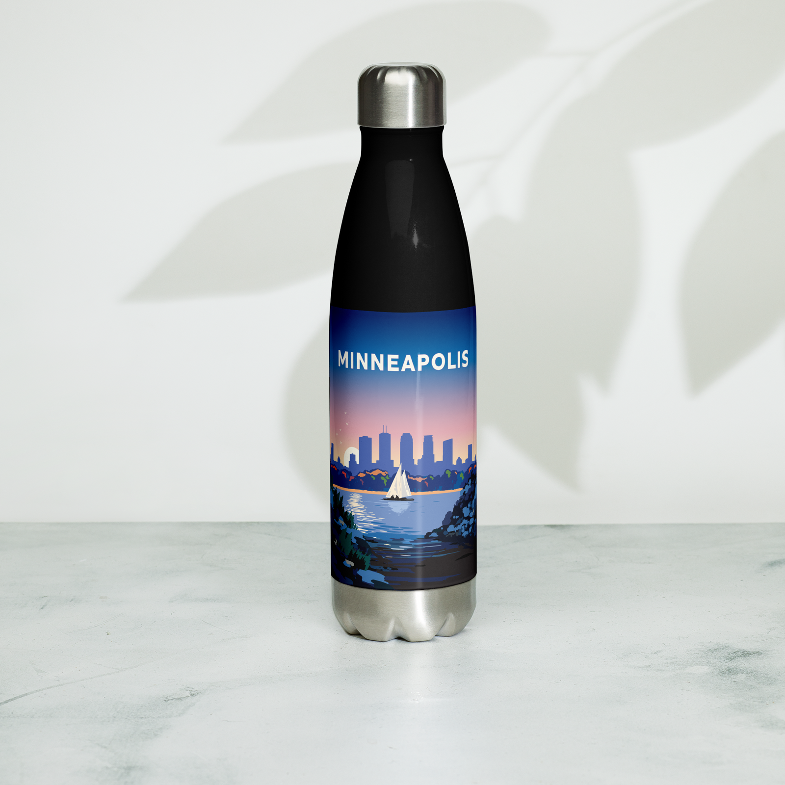 Landmark MN | Minneapolis Sunset Sail Stainless Steel Water Bottle