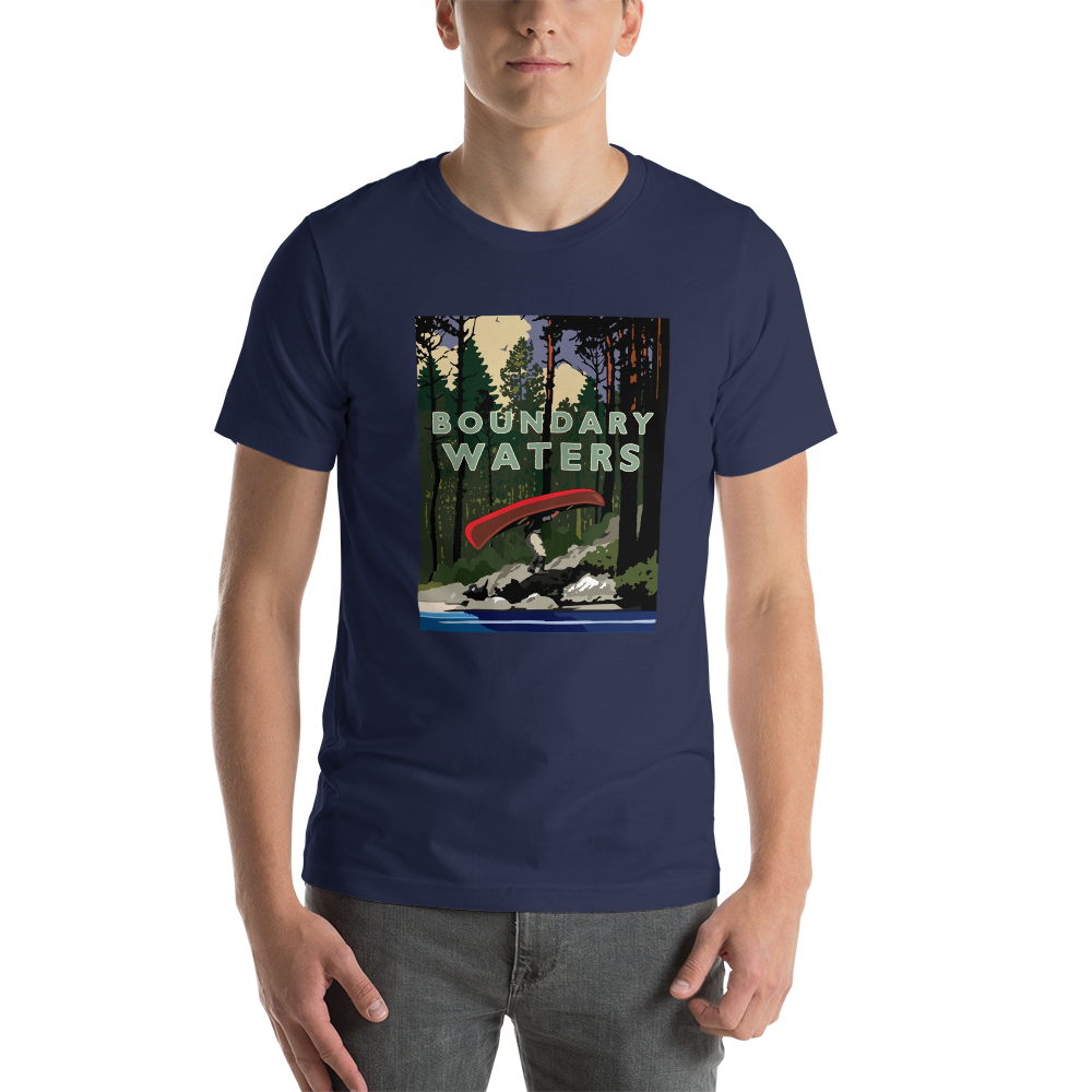 Landmark MN | Boundary Waters Portage White Unisex T-Shirt