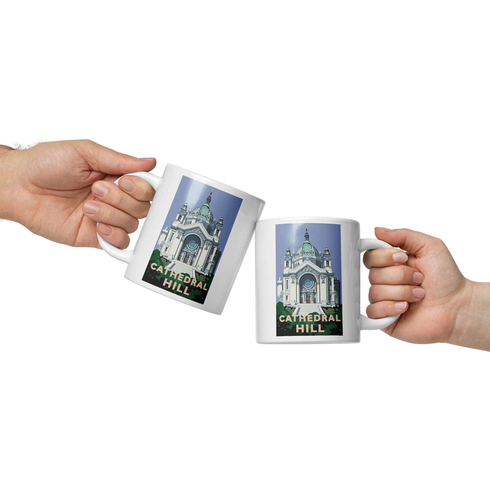 Cathedral Hill White Ceramic Mug