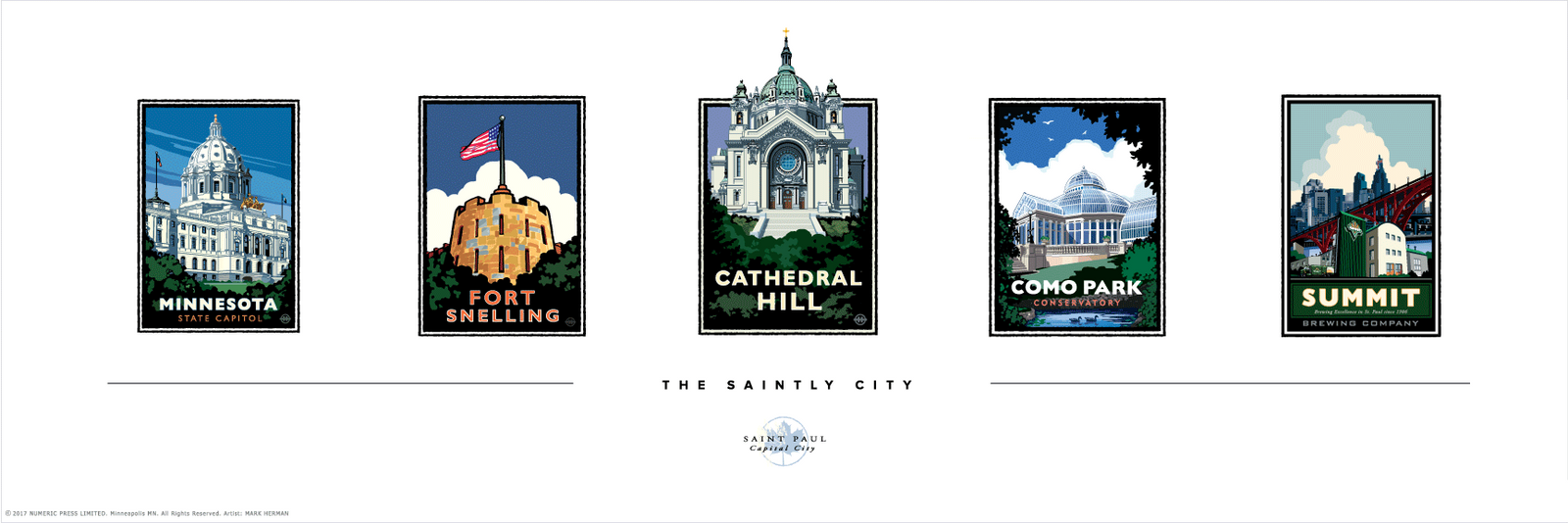 Landmark MN | The Saintly City Collection St Paul Art Print