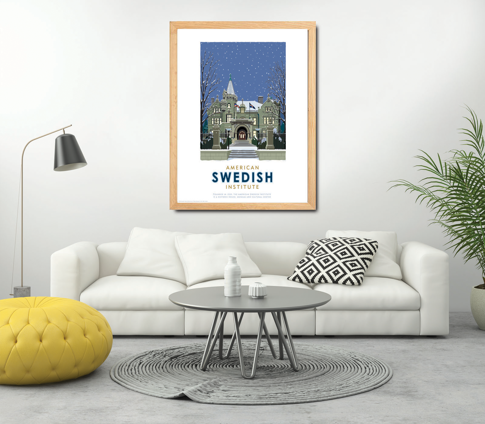 Landmark MN | American Swedish Institute Winter Art Print