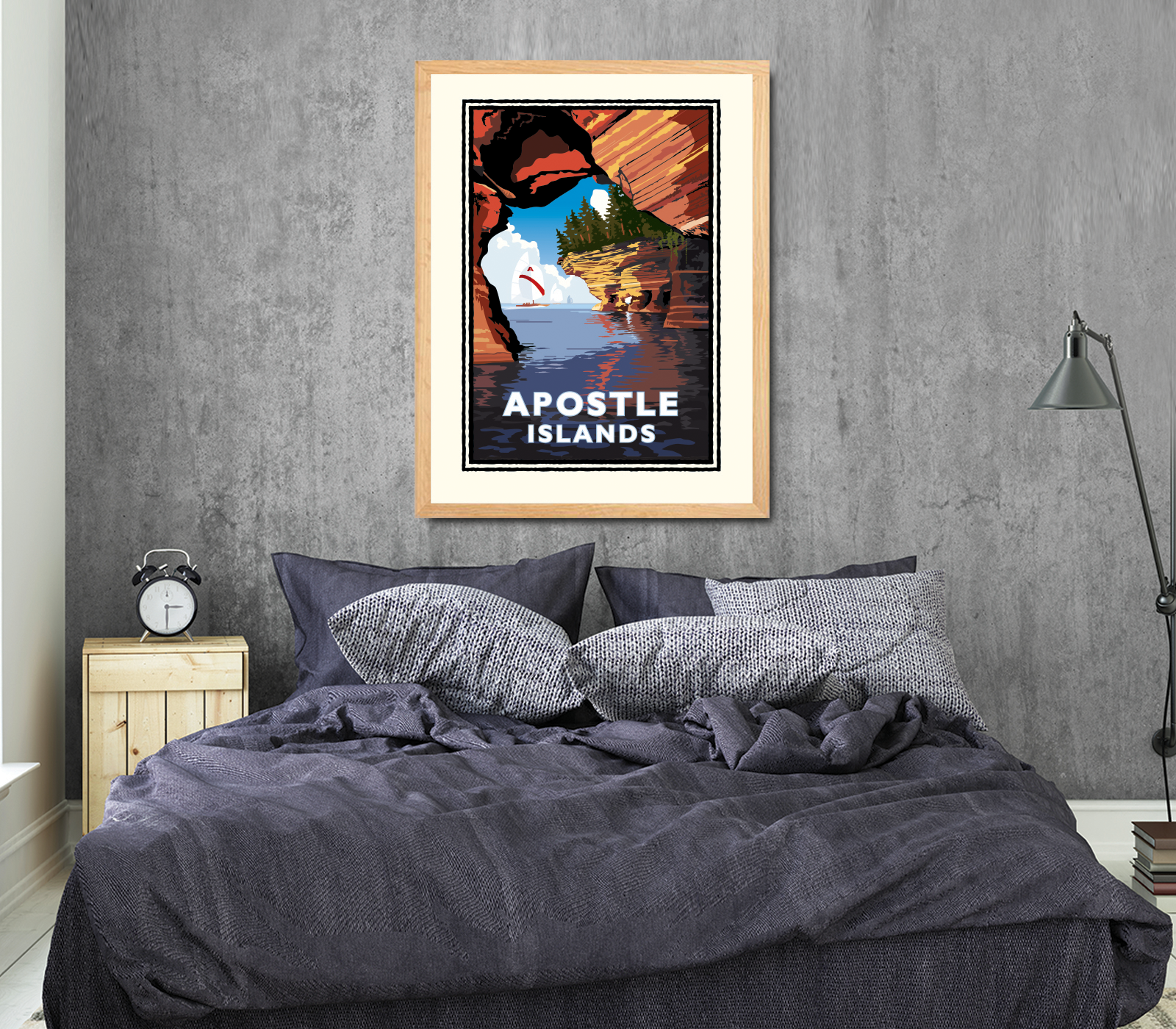 Landmark WI | Apostle Island Cave Art Print