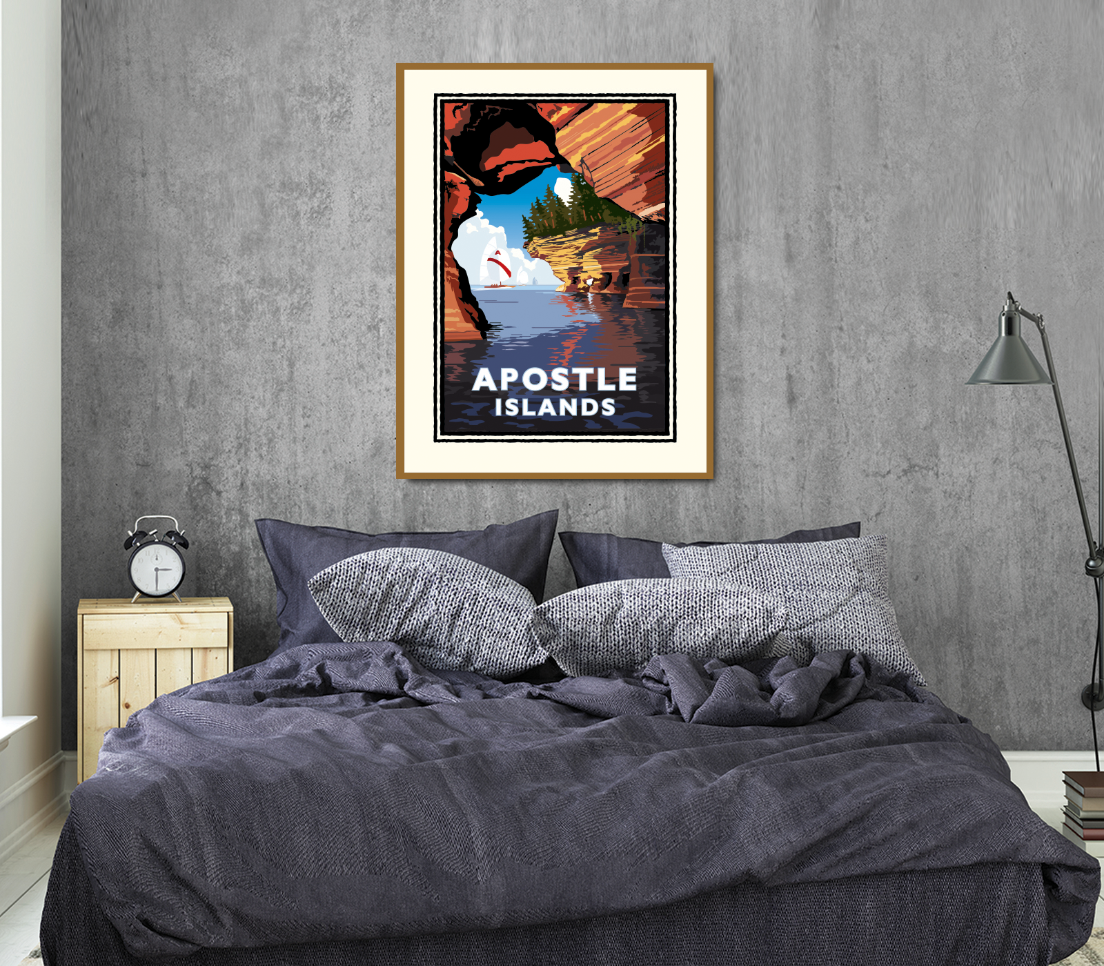 Landmark WI | Apostle Island Cave Art Print