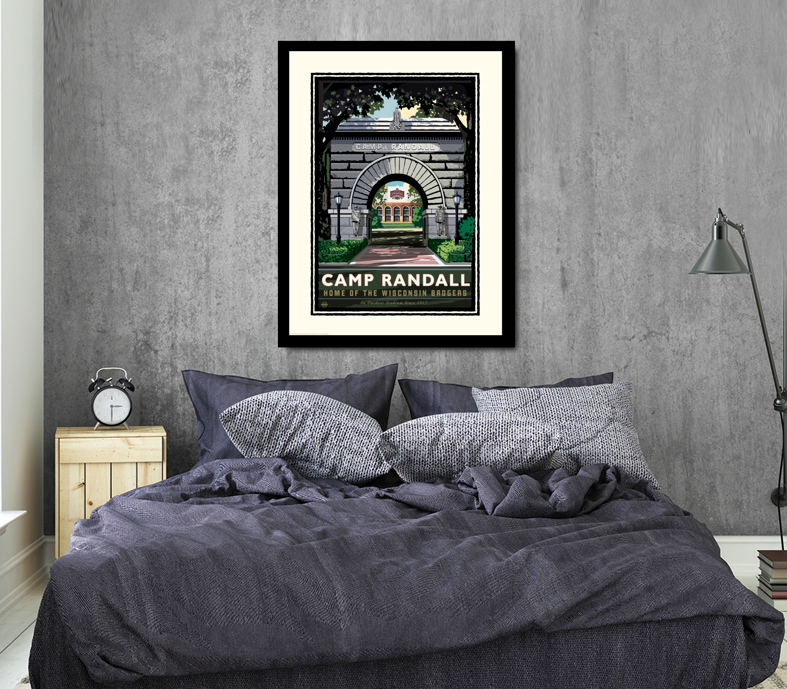 Landmark WI | UW-Madison Badgers Camp Randall Arch Print