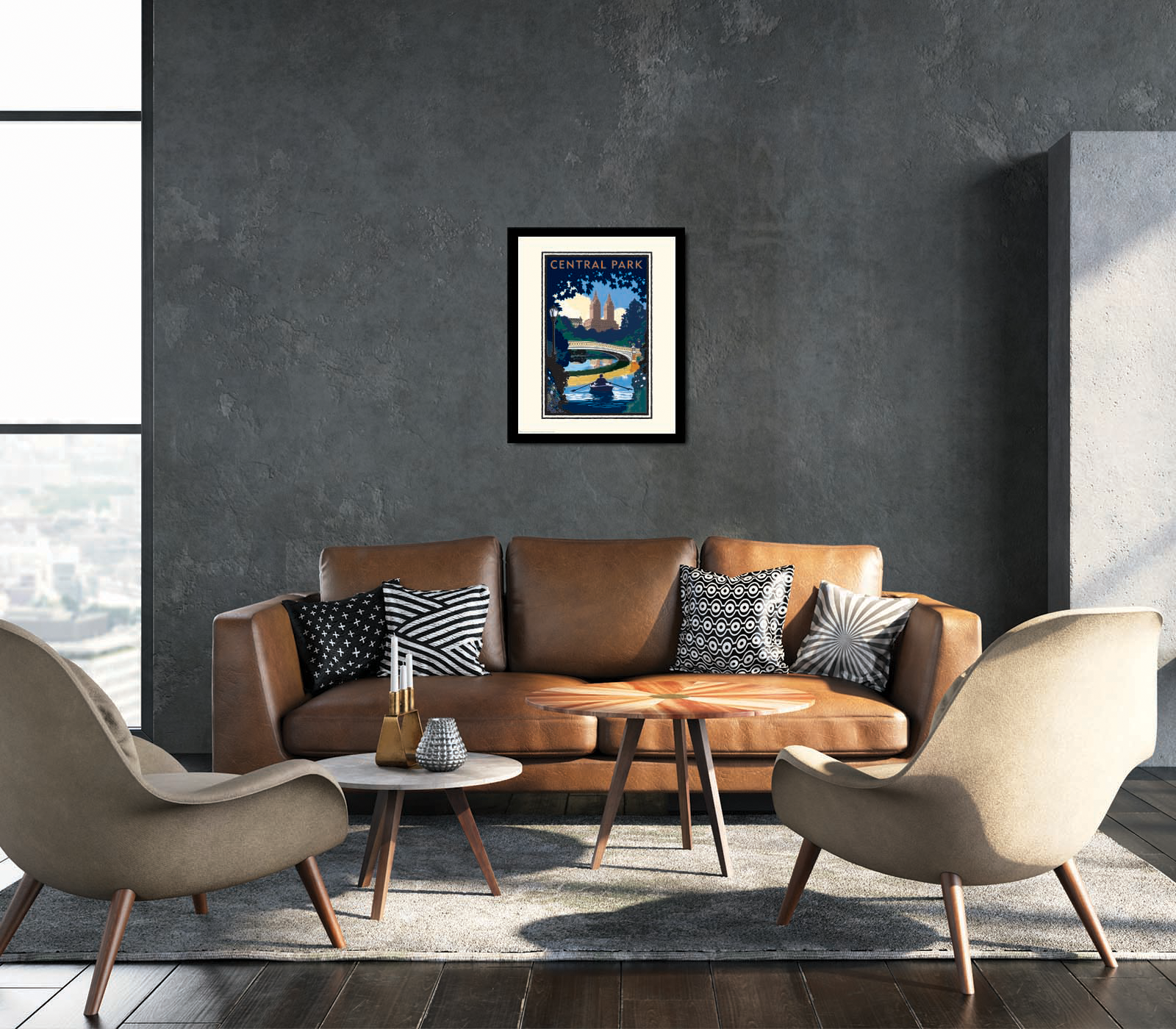 Landmark NY | Central Park Bridge Day NYC Art Print