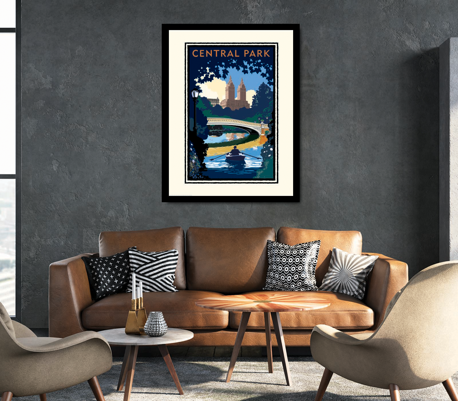 Landmark NY | Central Park Bridge Day NYC Art Print