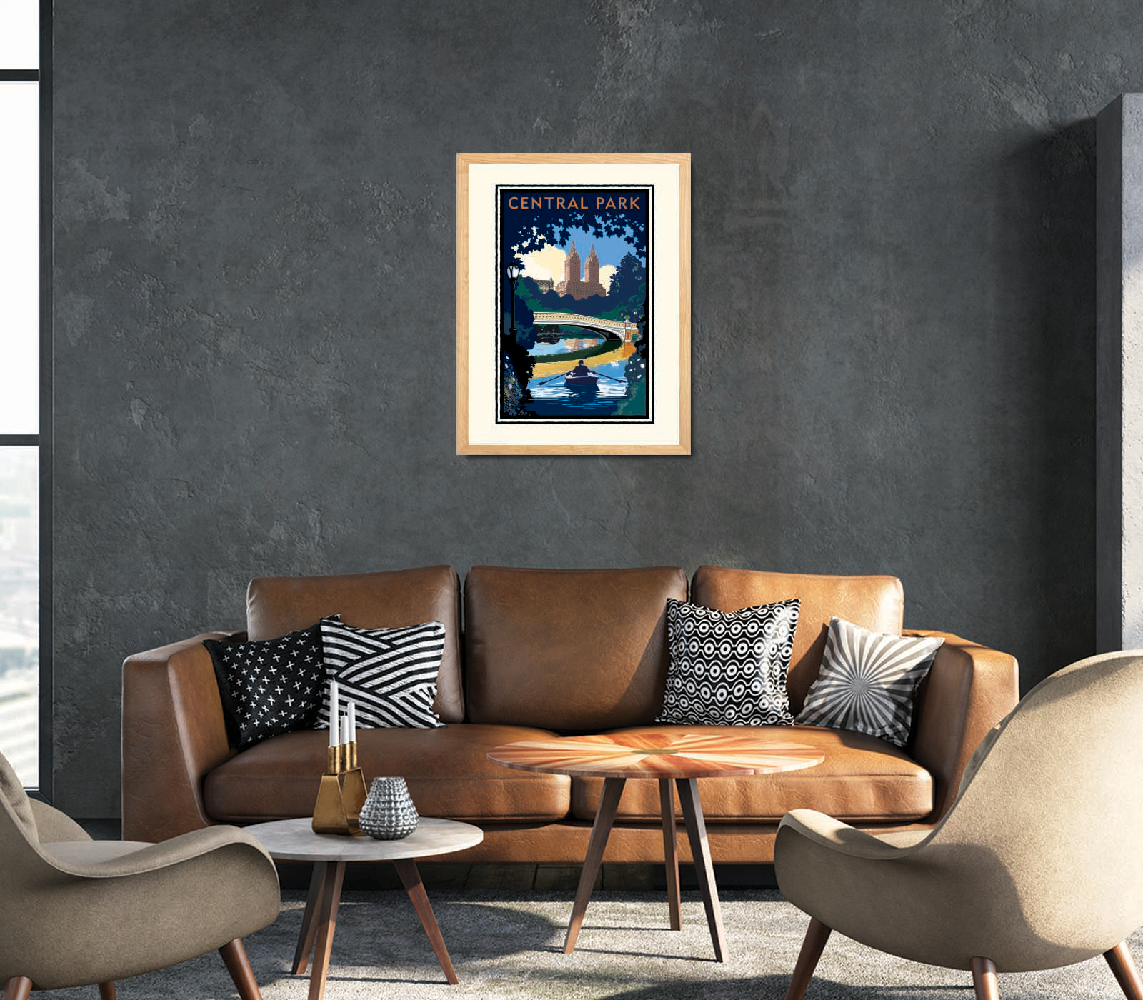 Landmark NY | Central Park Bridge Day NYC Art Print