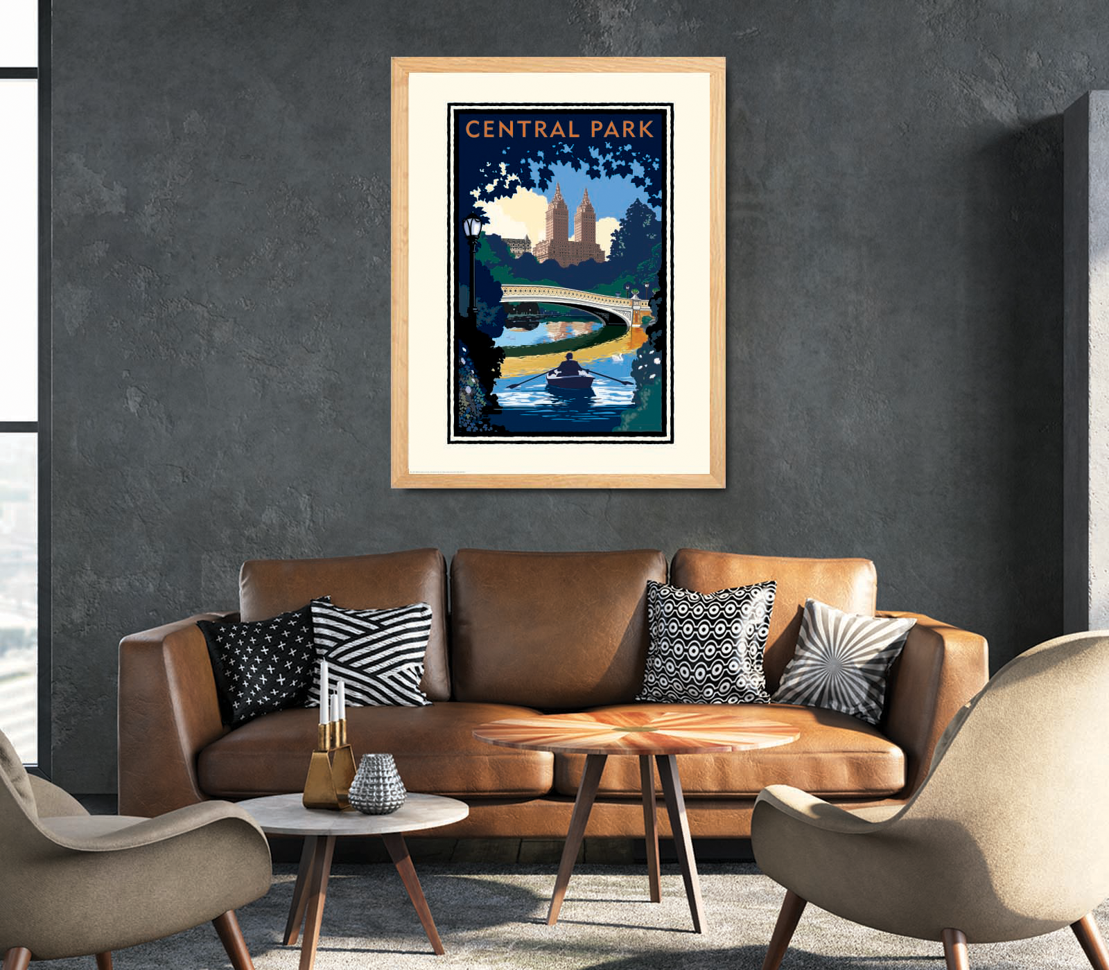 Landmark NY | Central Park Bridge Day NYC Art Print