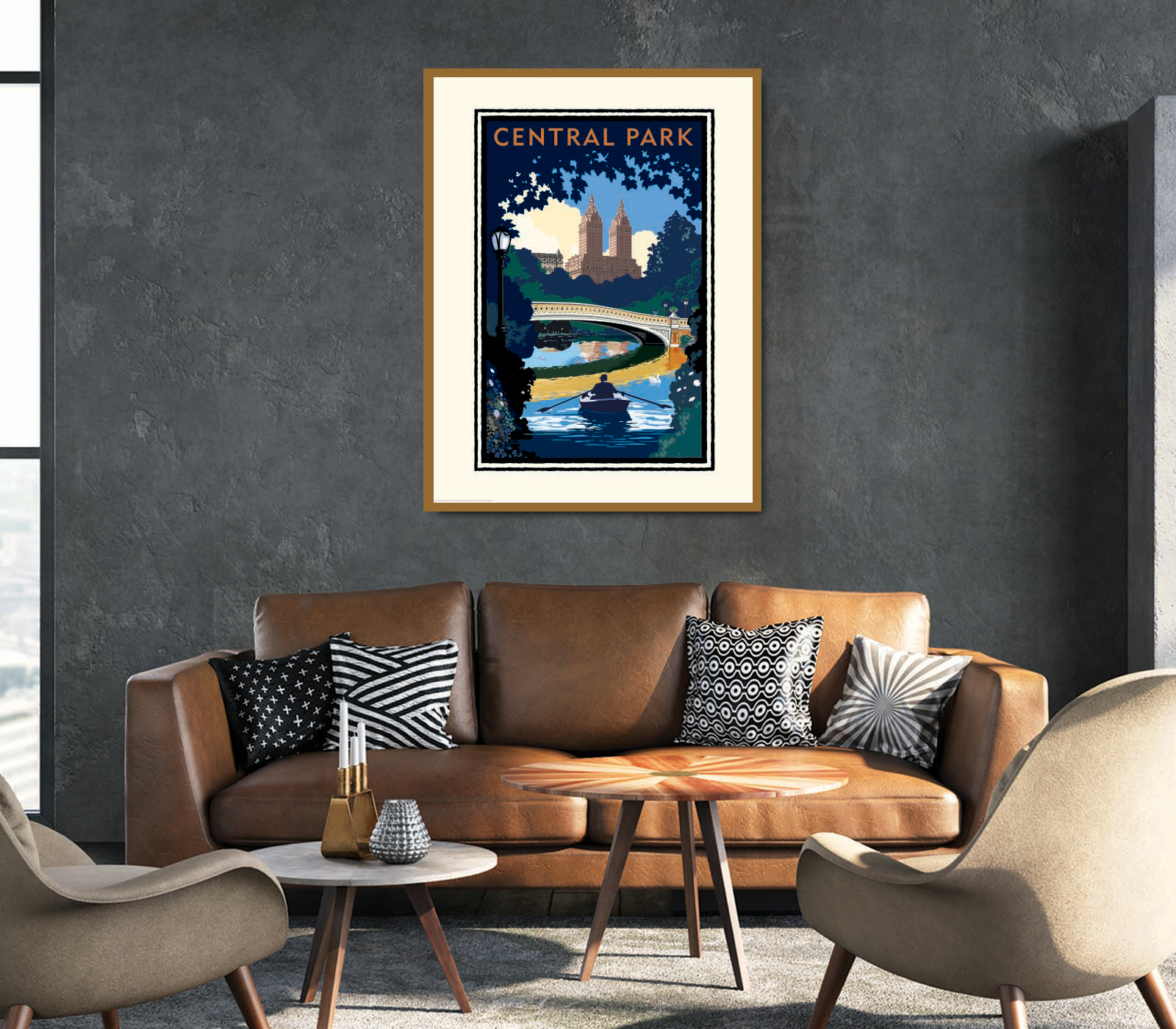 Landmark NY | Central Park Bridge Day NYC Art Print