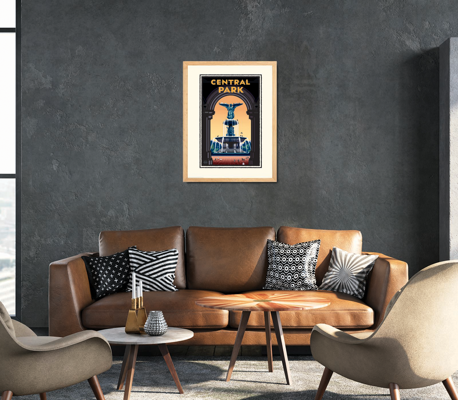 Landmark NY | Central Park Fountain Summer NYC Art Print