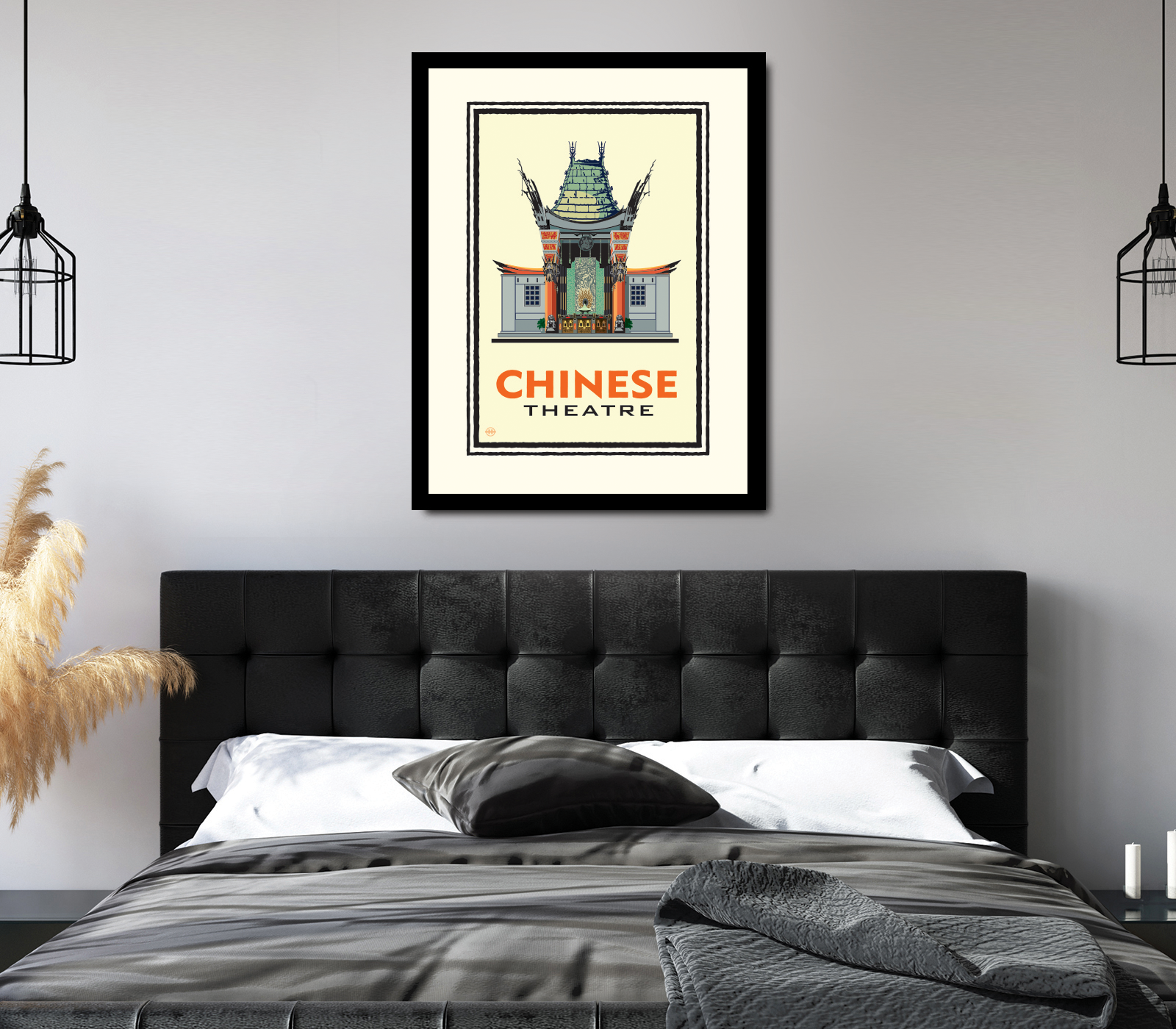 Landmark CA | Chinese Theater Yellow Hollywood Giclee Print