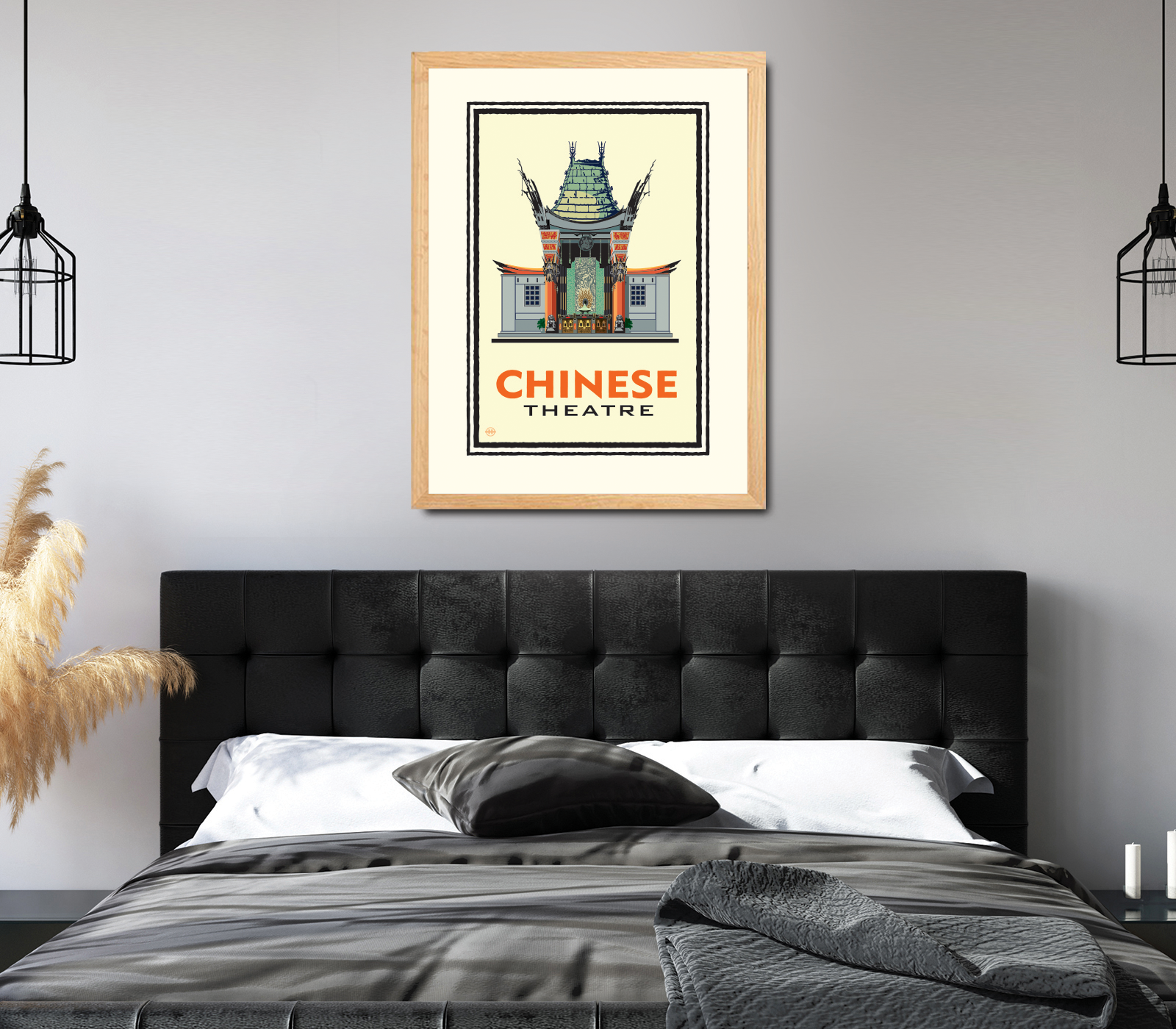 Landmark CA | Chinese Theater Yellow Hollywood Giclee Print