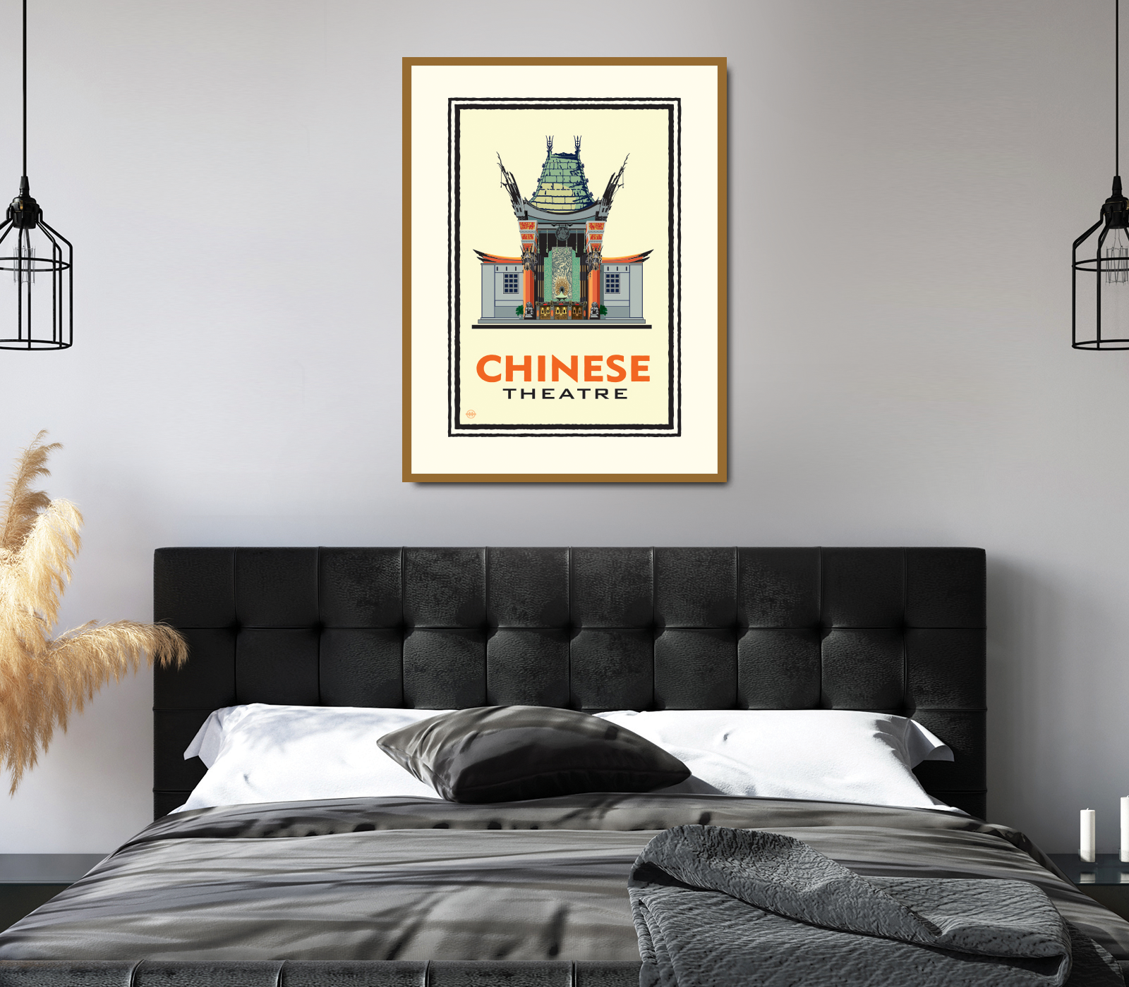 Landmark CA | Chinese Theater Yellow Hollywood Giclee Print