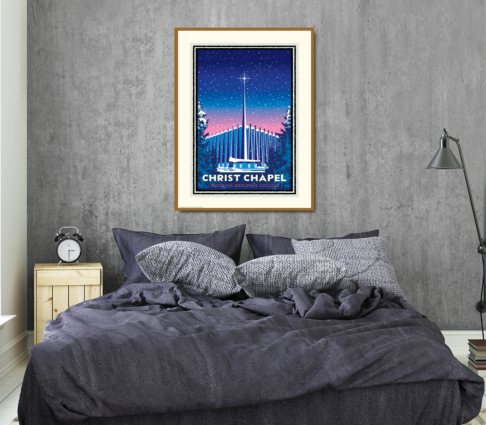 Landmark MN | Gustavus Christ Chapel Winter Art Print