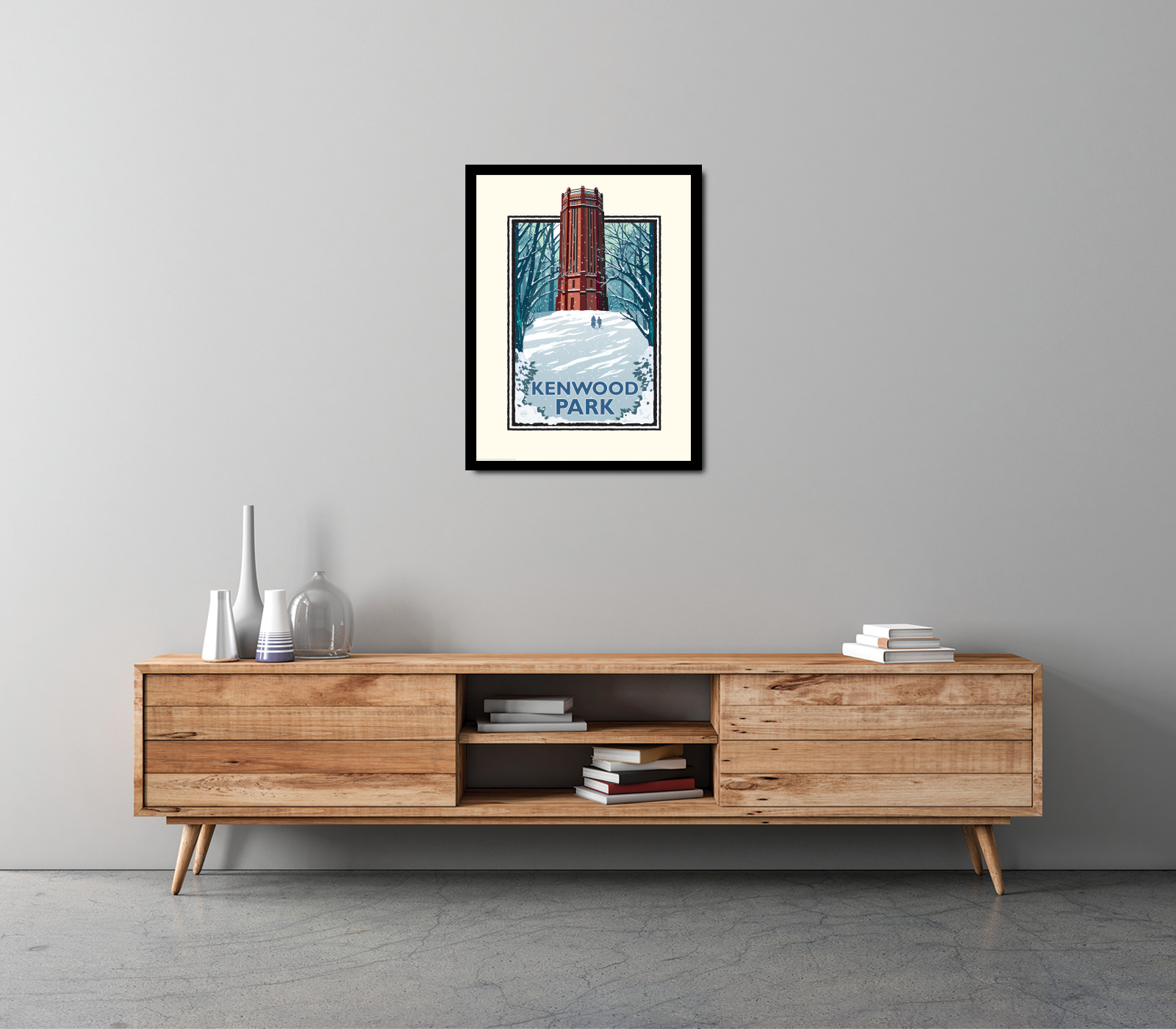 Landmark MN | Kenwood Park Winter Minneapolis Art Print