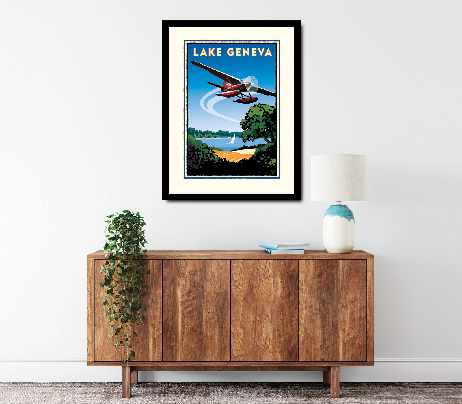 Landmark MN | Lake Geneva Seaplane Art Print