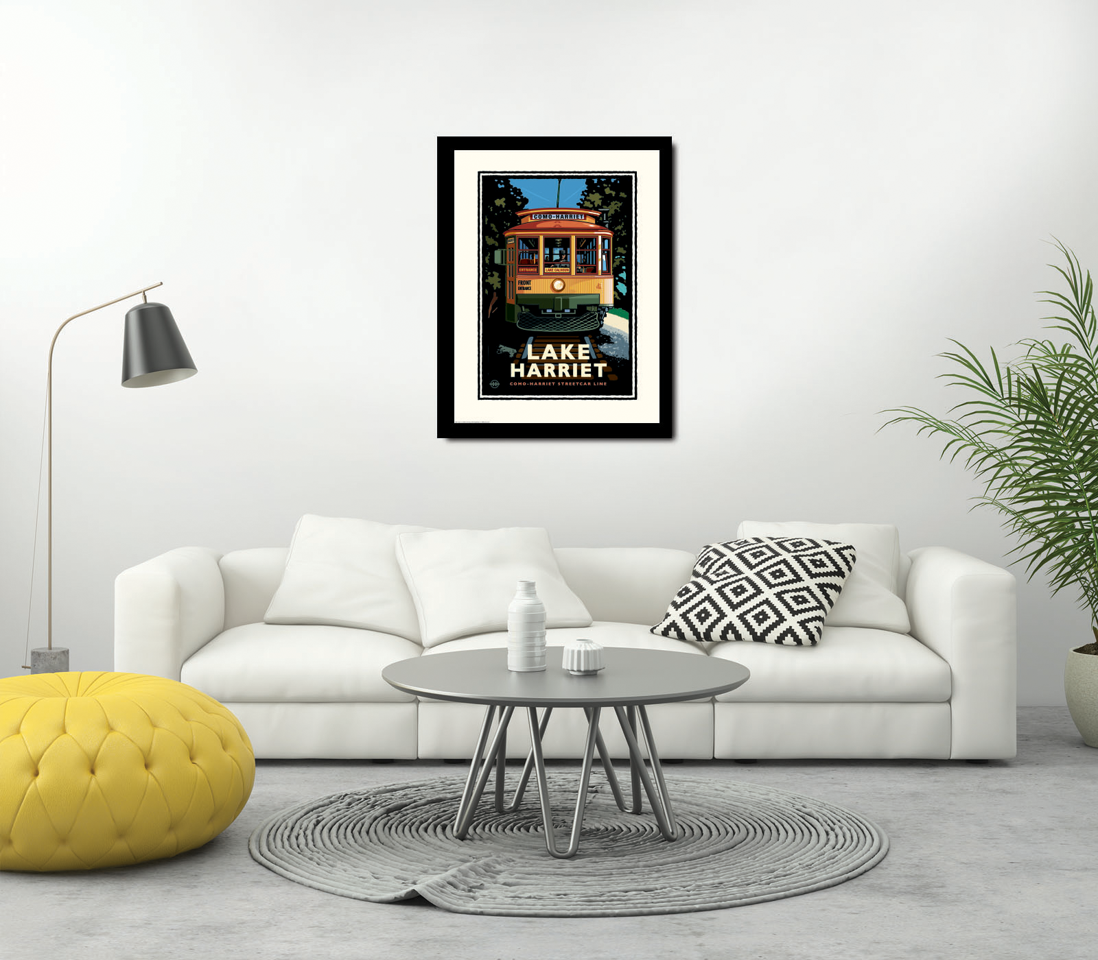 Landmark MN | Lake Harriet Trolley Minneapolis Art Print