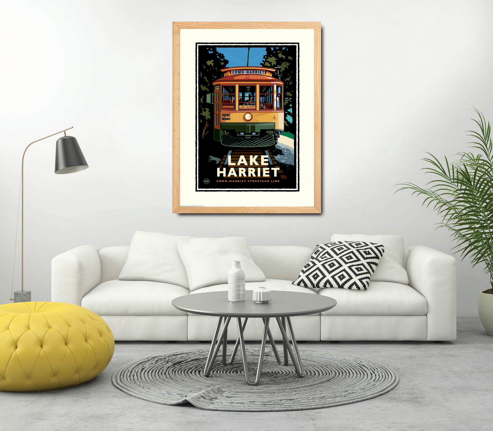 Landmark MN | Lake Harriet Trolley Minneapolis Art Print