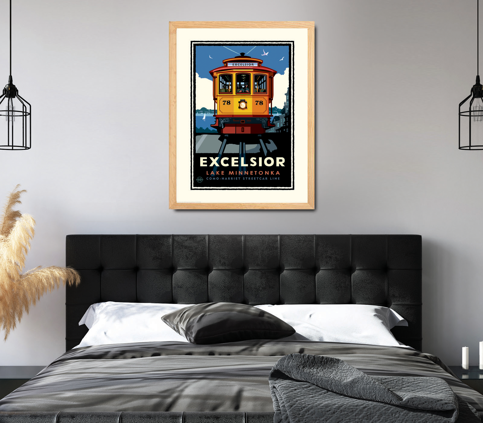 Landmark MN | Lake Minnetonka Excelsior Trolley Art Print