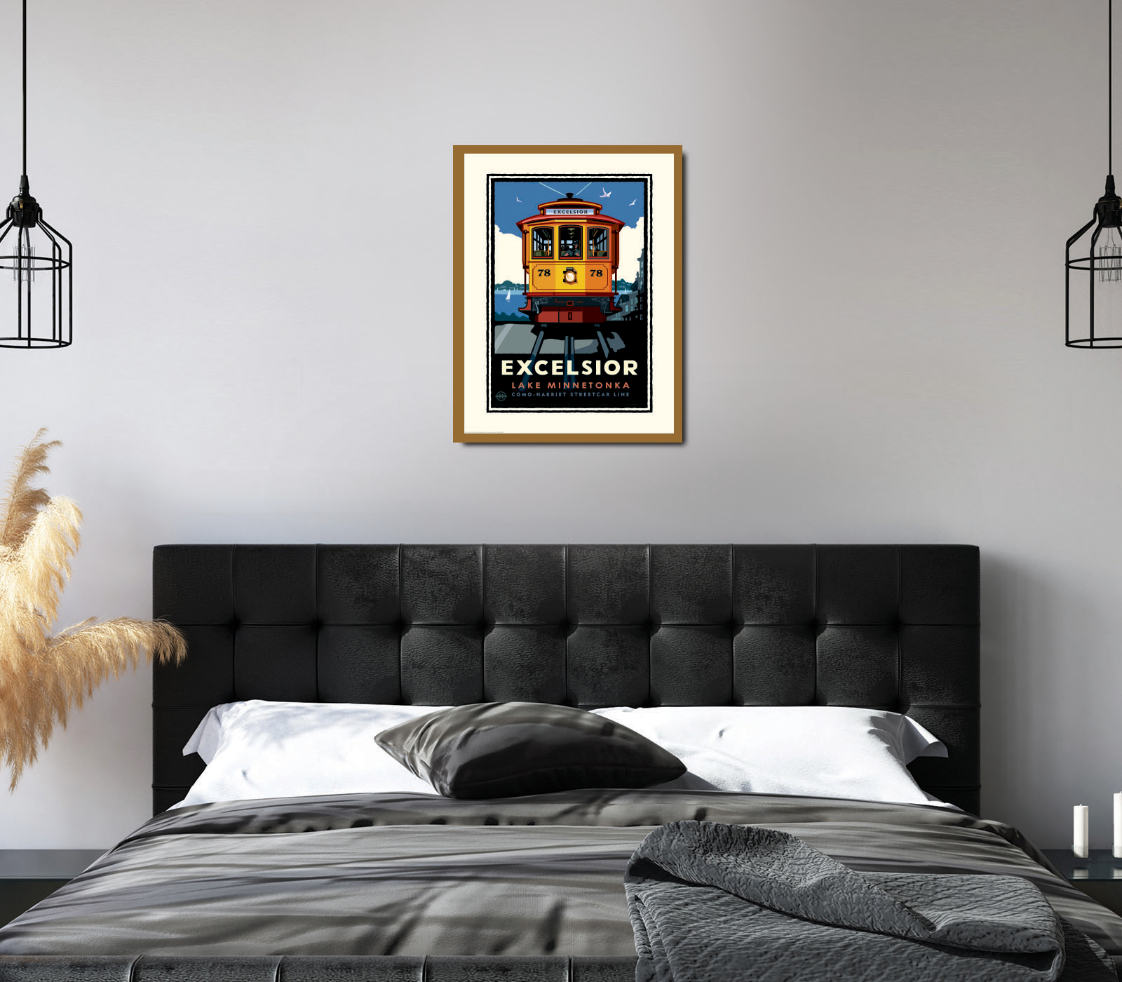 Landmark MN | Lake Minnetonka Excelsior Trolley Art Print