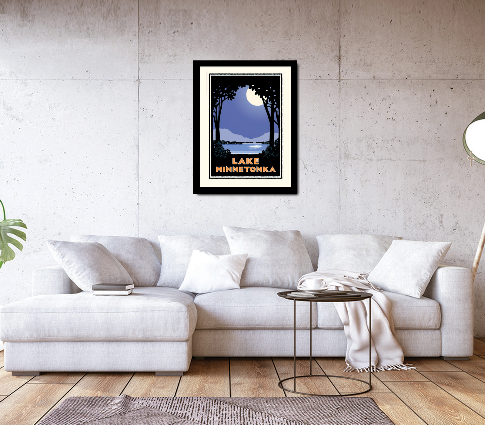 Landmark MN | Lake Minnetonka Moonlight Art Print
