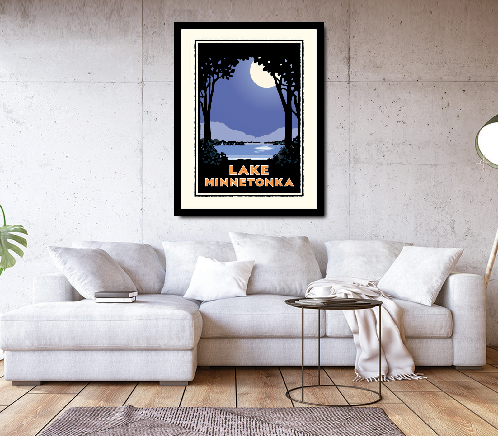 Landmark MN | Lake Minnetonka Moonlight Art Print