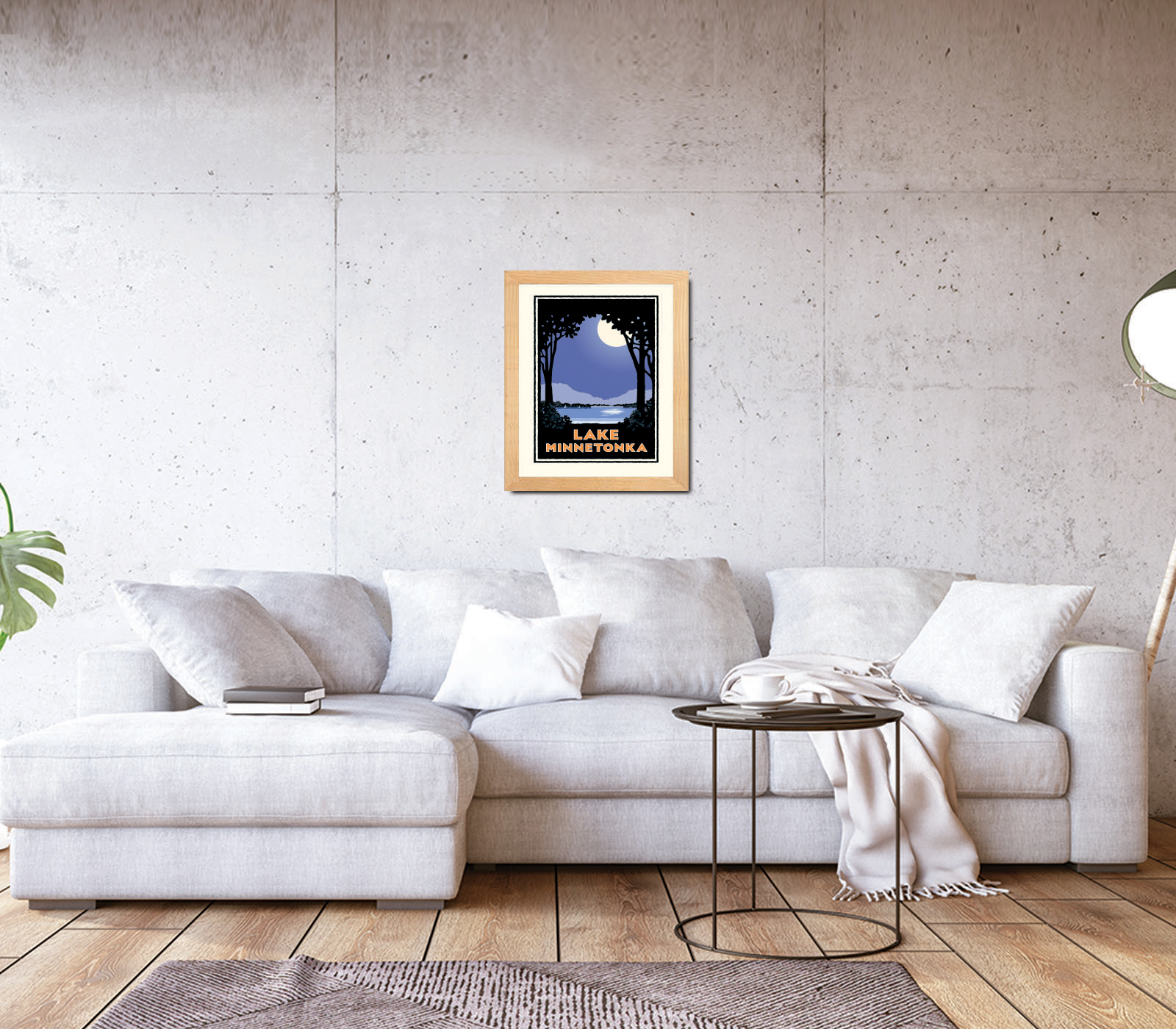 Landmark MN | Lake Minnetonka Moonlight Art Print