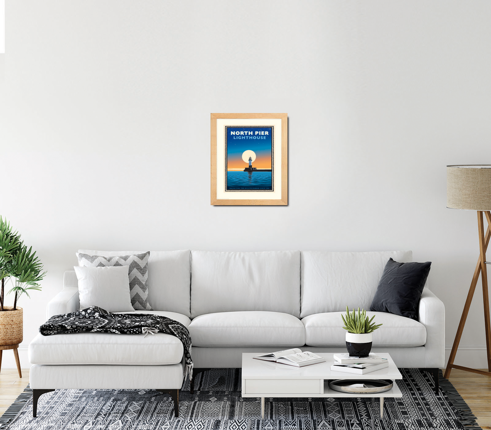 Landmark MN | Lake Superior North Pier Lighthouse Art Print