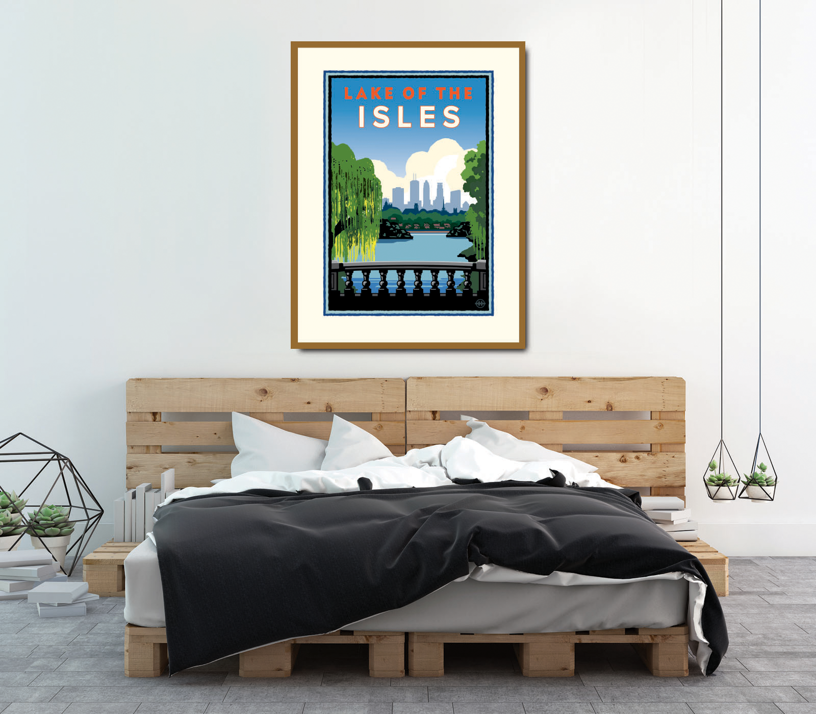 Landmark MN | Lake of the Isles Cityview Minneapolis Art Print