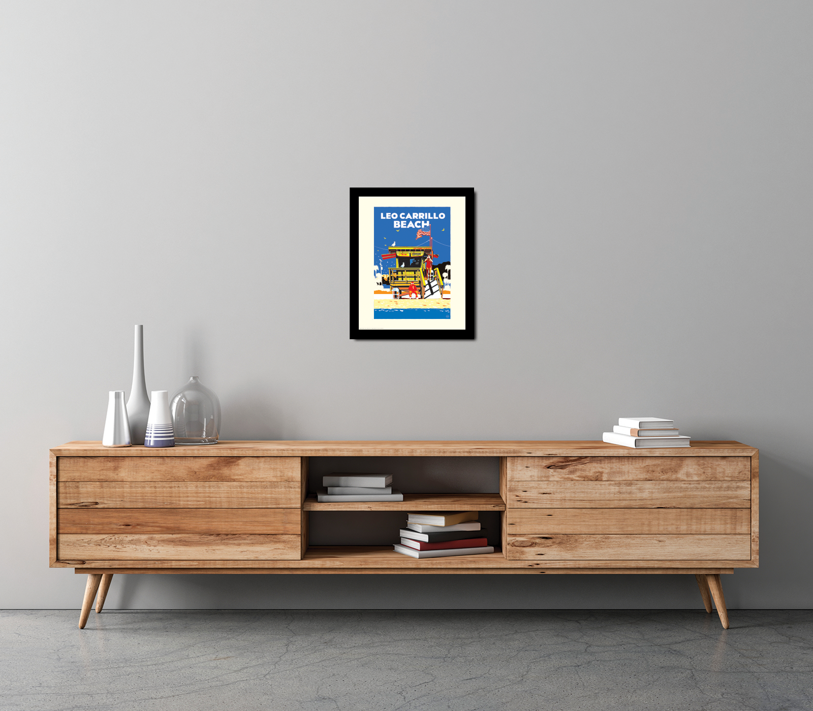 Landmark CA | Lifeguard Stand Leo Carrillo Beach Art Print