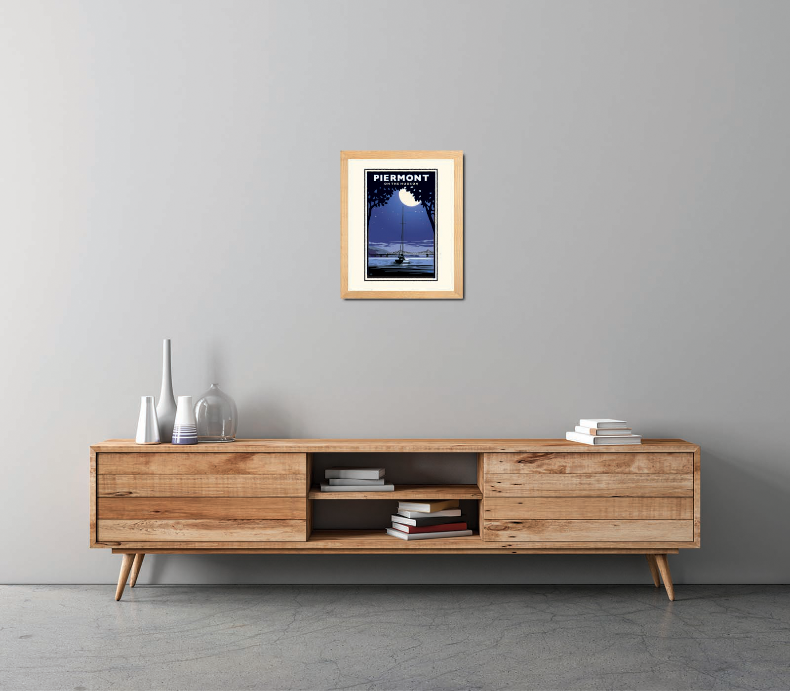 Landmark NY | Piermont on the Hudson Moonlight