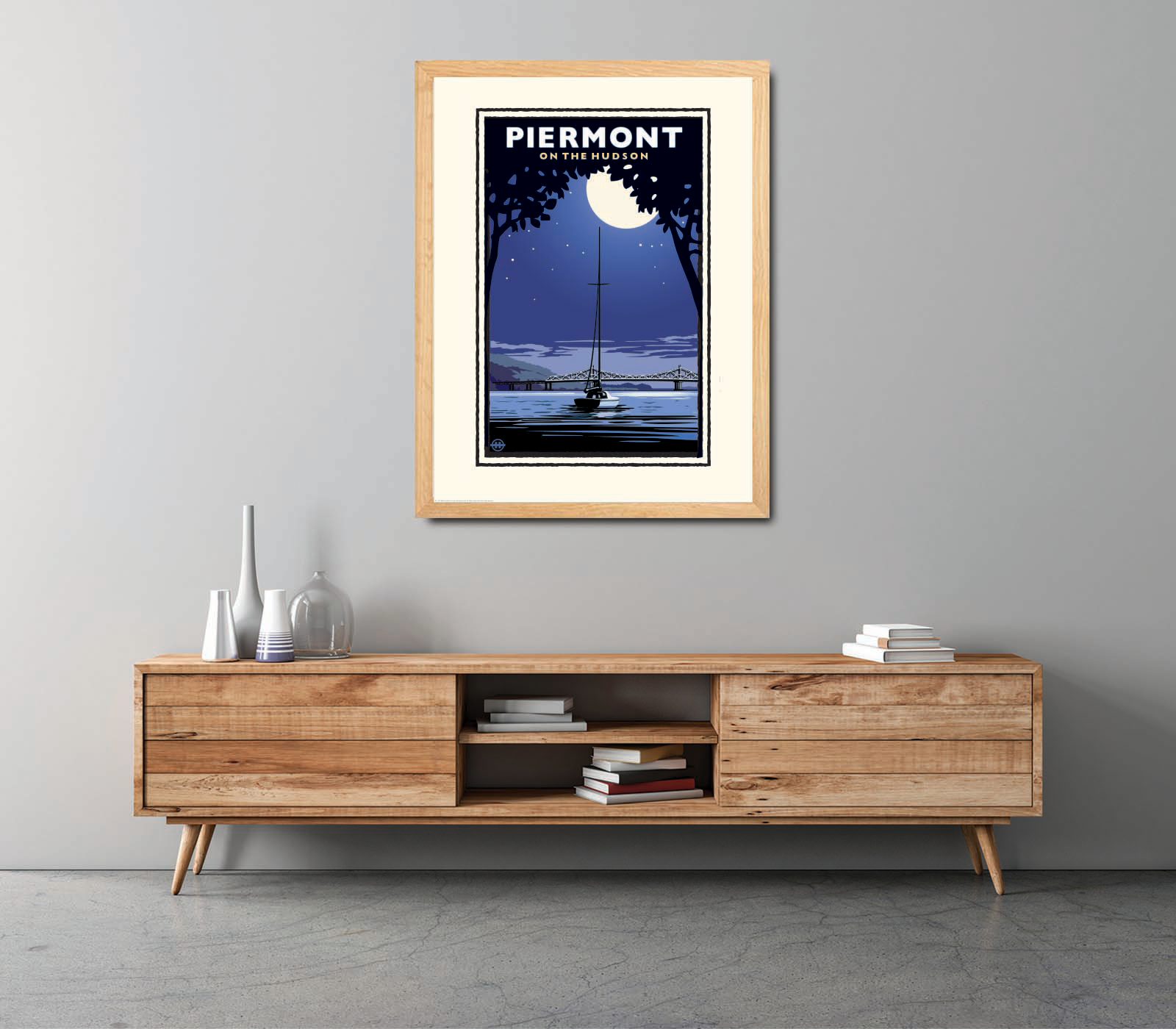 Landmark NY | Piermont on the Hudson Moonlight