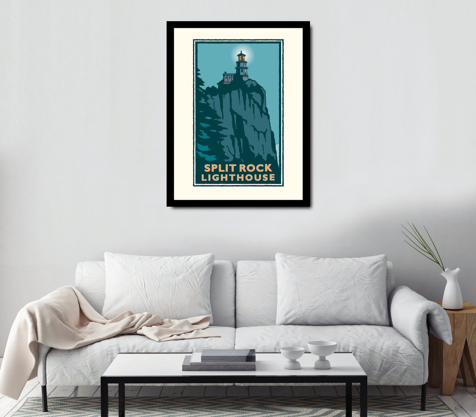 Landmark MN | Split Rock Lighthouse Night North Shore Art Print