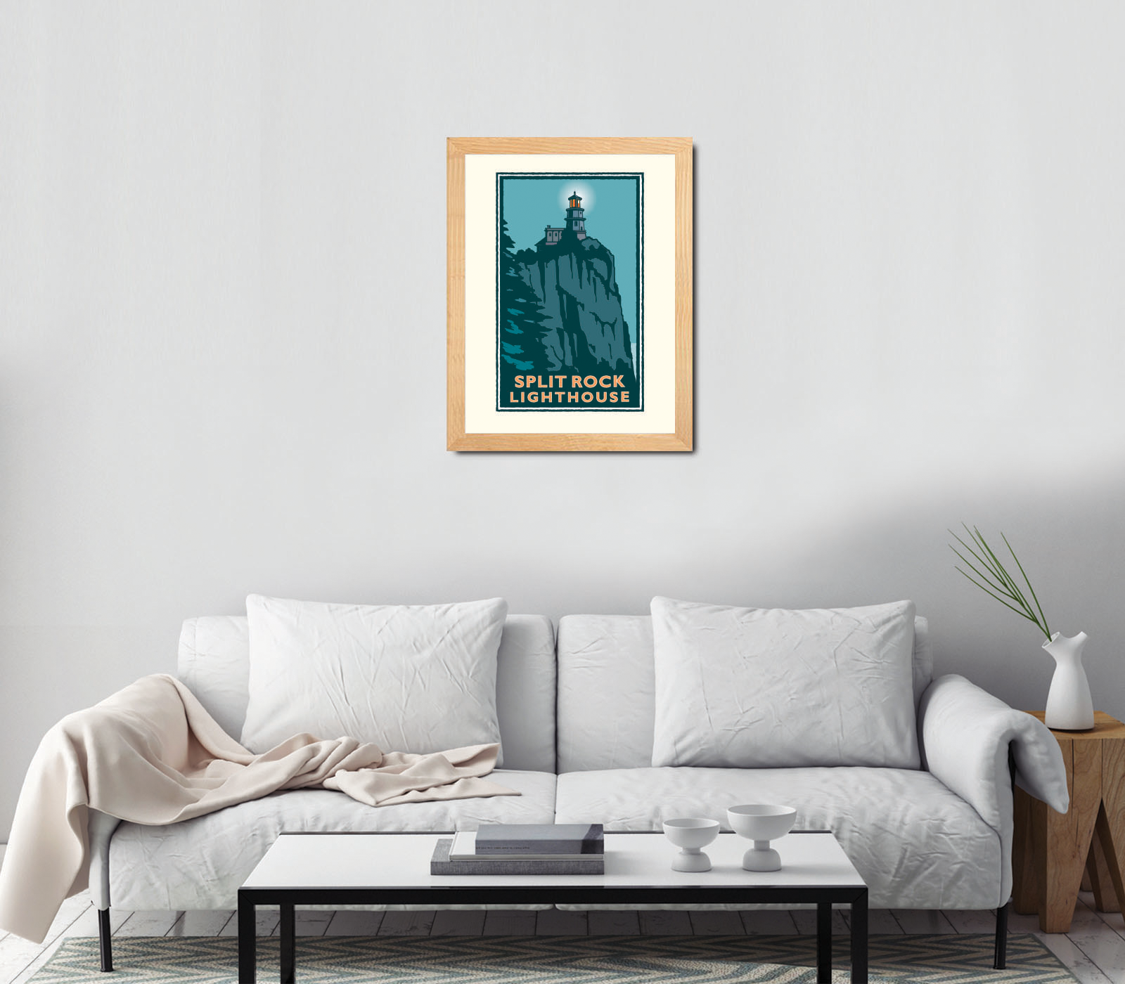 Landmark MN | Split Rock Lighthouse Night North Shore Art Print