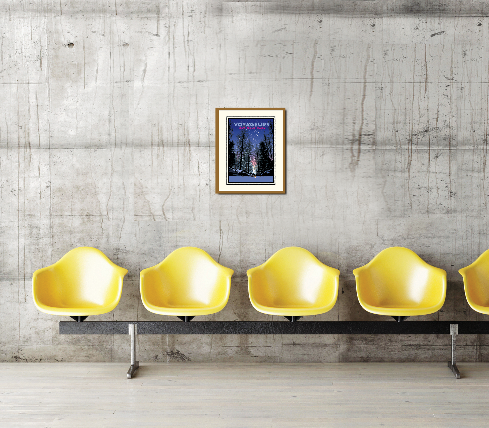 Landmark National Parks | Voyageurs Winter Camp Fire Art Print