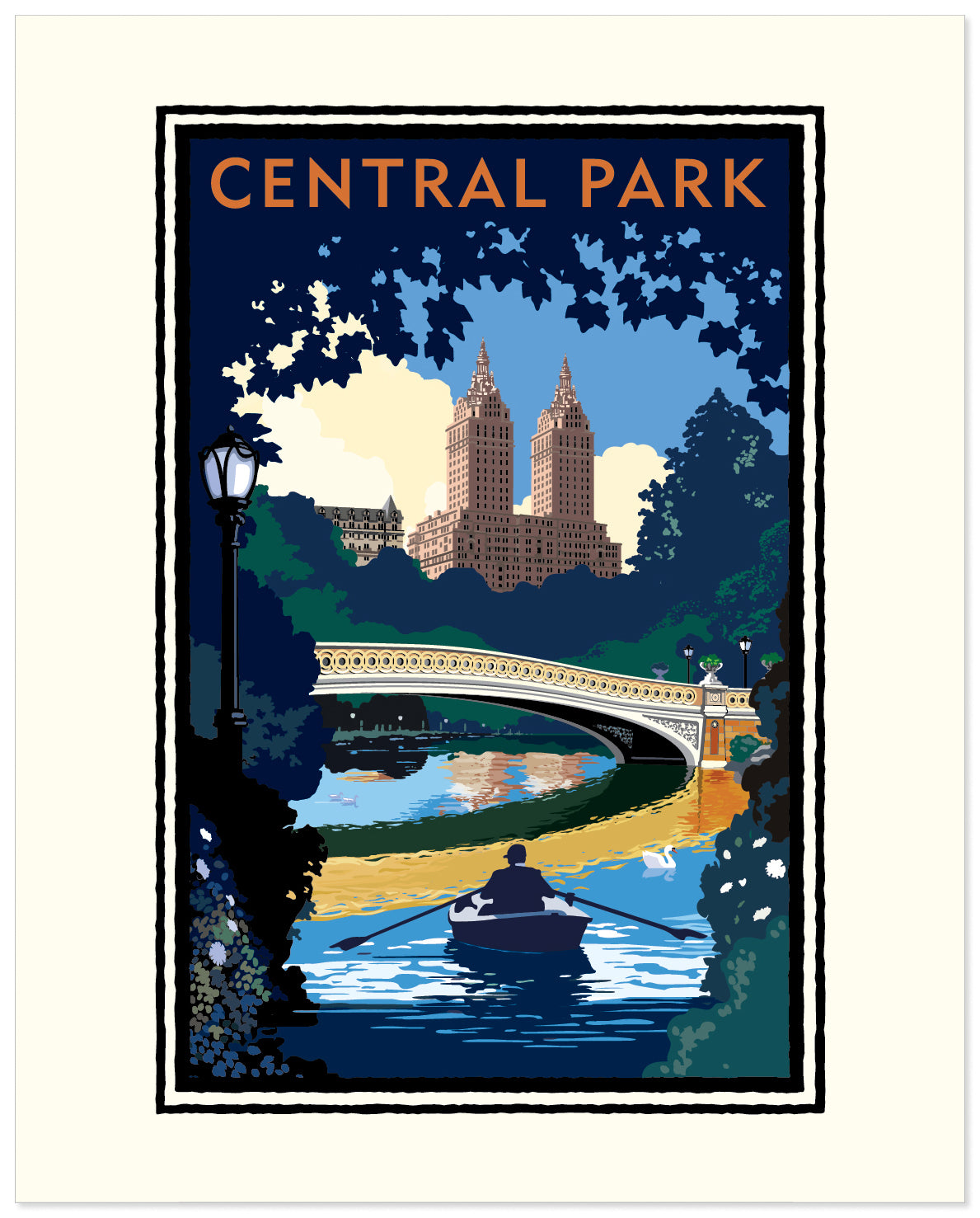 Landmark NY | Central Park Bridge Day NYC Art Print