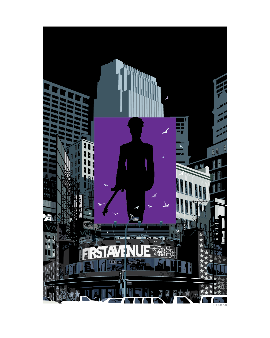 Landmark City MN | First Avenue Purple One Minneapolis Art Print