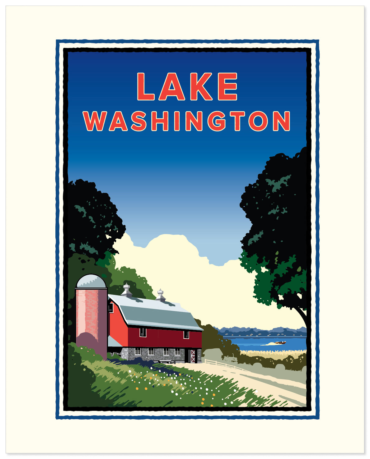 Landmark MN | Lake Washington Art Print