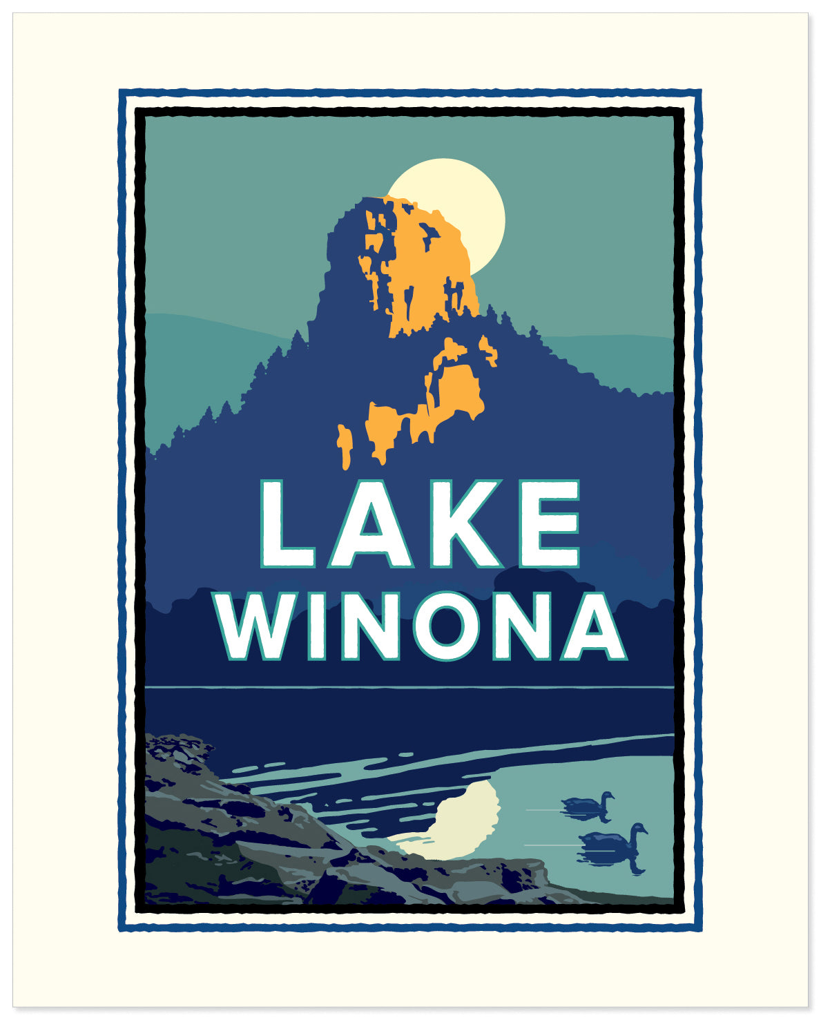 Landmark MN | Lake Winona Art Print