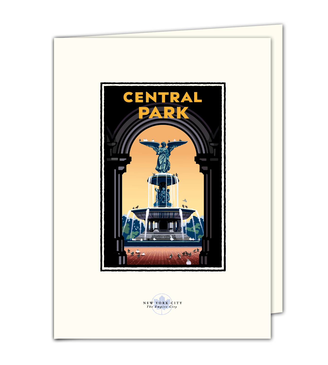 Landmark NY | Central Park Fountain Summer NYC Art Print